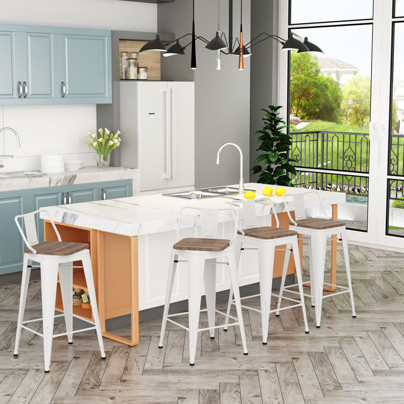 Williston Tauber Set of 4 Swivel Counter & Bar Stool & Reviews